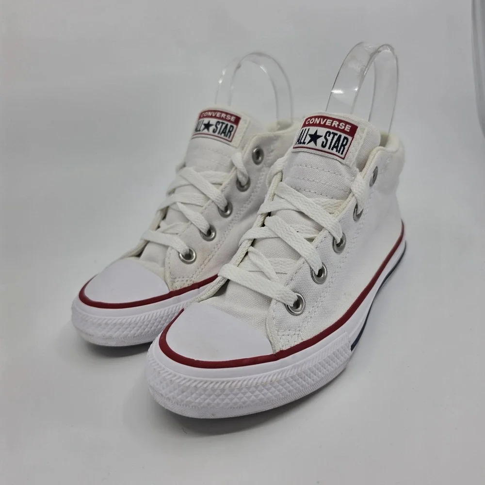 Converse Chuck Taylor All Star Street Mid Kids Shoes Size 1Y White Red Blue